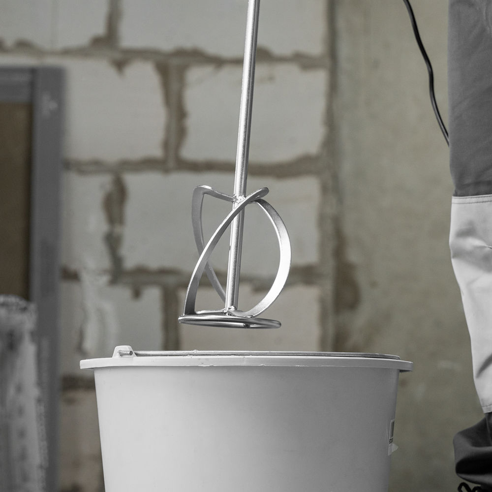 Насадка для миксера, для тяжелых растворов, 120 х 590 мм, оцинкованная, хвостовик резьба М14 Сибртех (848947)