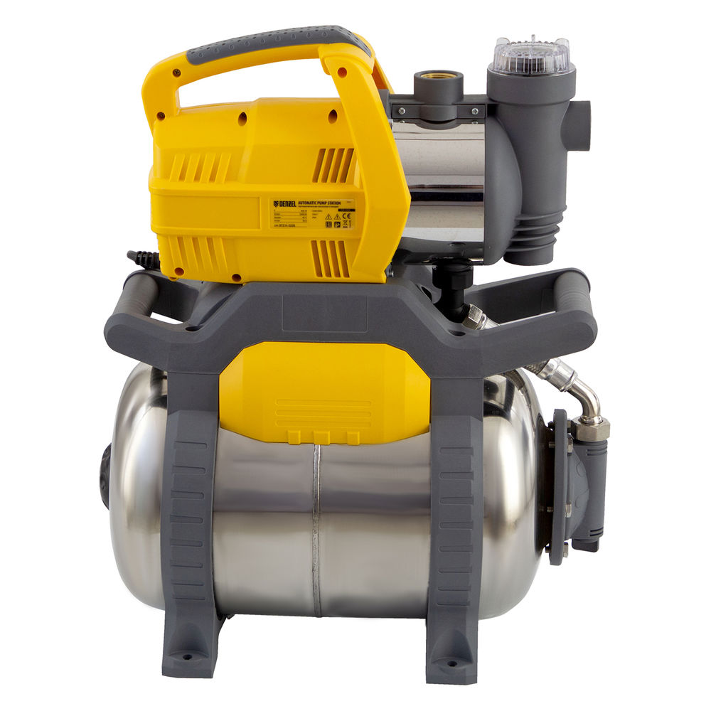 Насосная станция PSХ950X, Х-Pro, 950 Вт, 3300 л/ч, ресивер 24 л, подъем 38 м, нержавейка Denzel (97214)