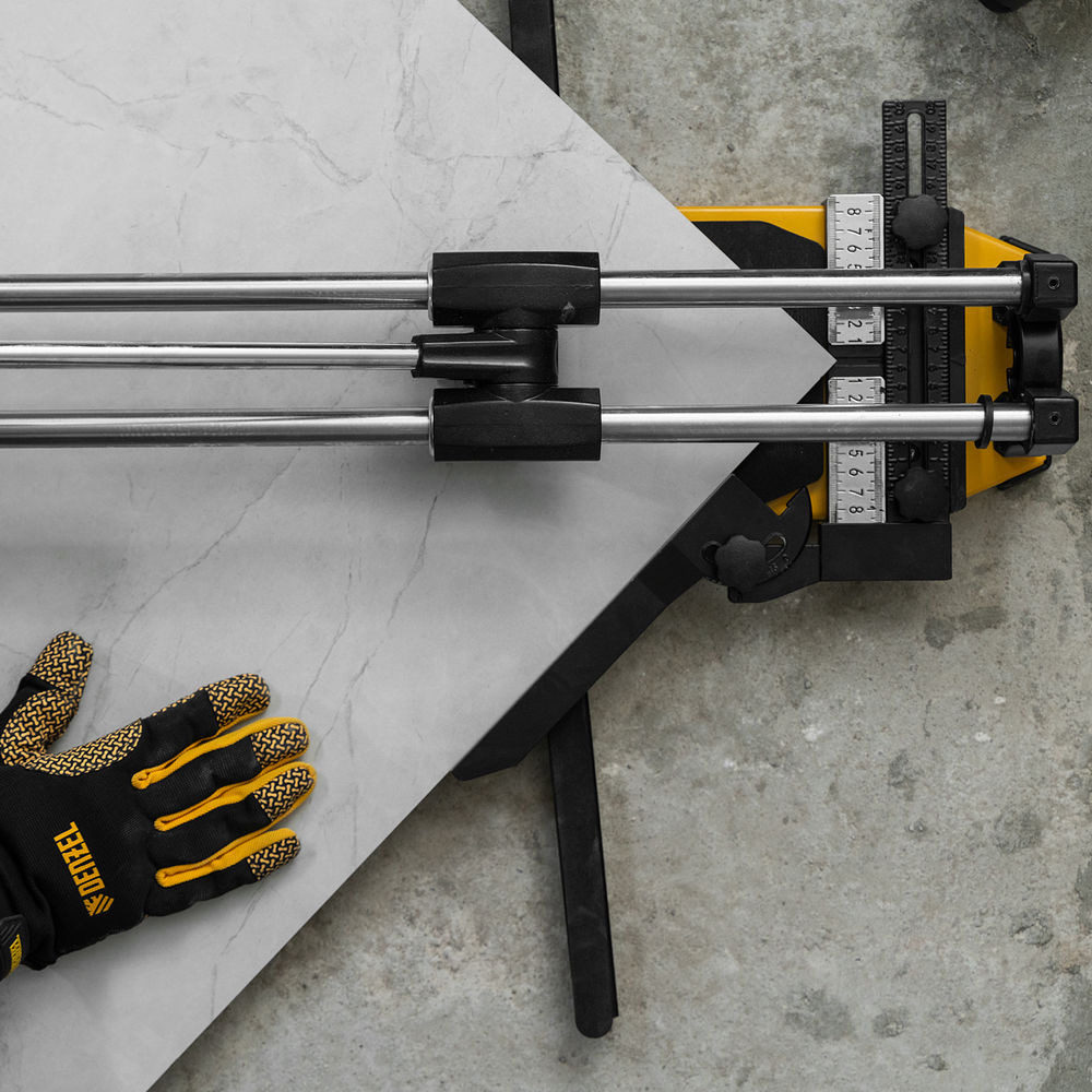 Плиткорез 1000х14мм, цельнометал. напр., каретка на подш., стальная станина, рукоятка-пенал Denzel (877012)