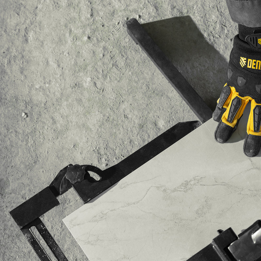 Плиткорез рельсовый 1200х16мм, каретка на подш., стальная станина, усил. рукоятка-пенал Denzel (877020)