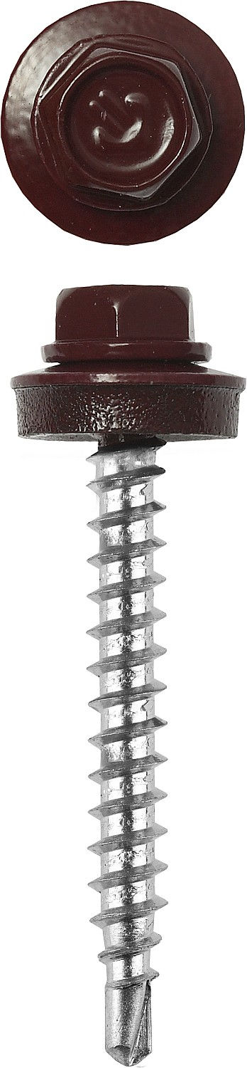 Саморез кровельный 70 х 4.8 мм, темно-красный, 160 шт Профессионал СКД 3005 ЗУБР 4-300315-48-070-3005