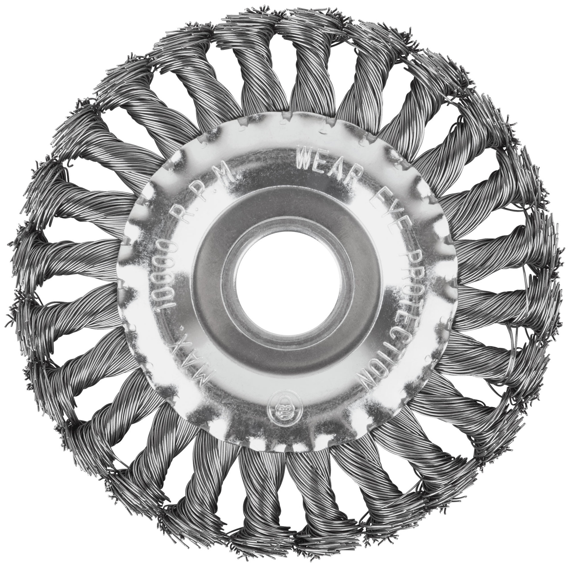 Щетка для УШМ, посадка 22,2 мм, тип Плоская, крученая проволока 0,5 мм, 125 мм, блистер, CUTOP Profi (82-908)