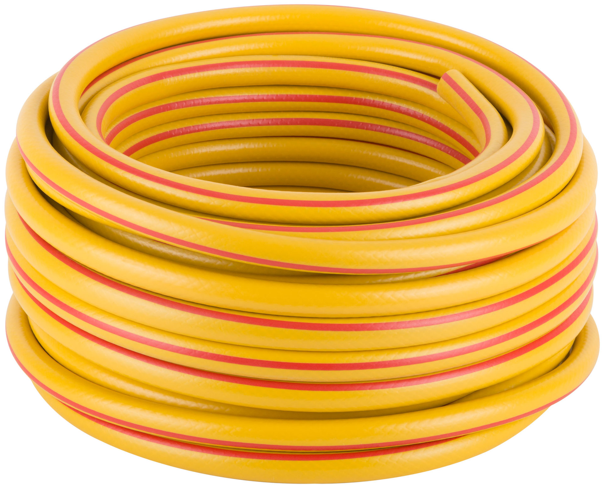 Шланг поливочный трехслойный армированный, желтый 1/2 х 2,0 мм х 25 м (76315)
