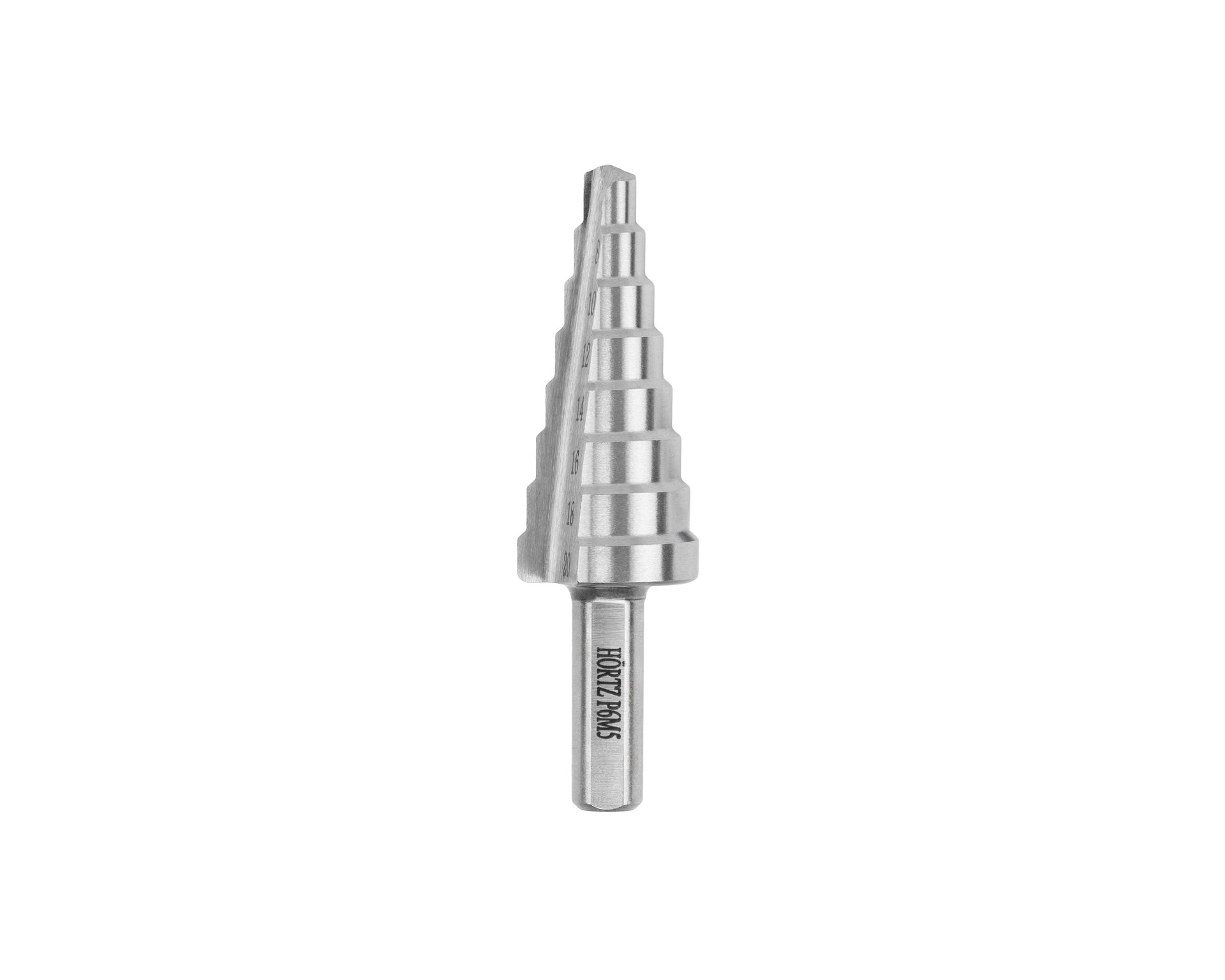 Сверло ступенчатое 6-20 ст.8 (dхв=8,0, Р6М5) (6;8;10;12;14;16;18;20) HORTZ