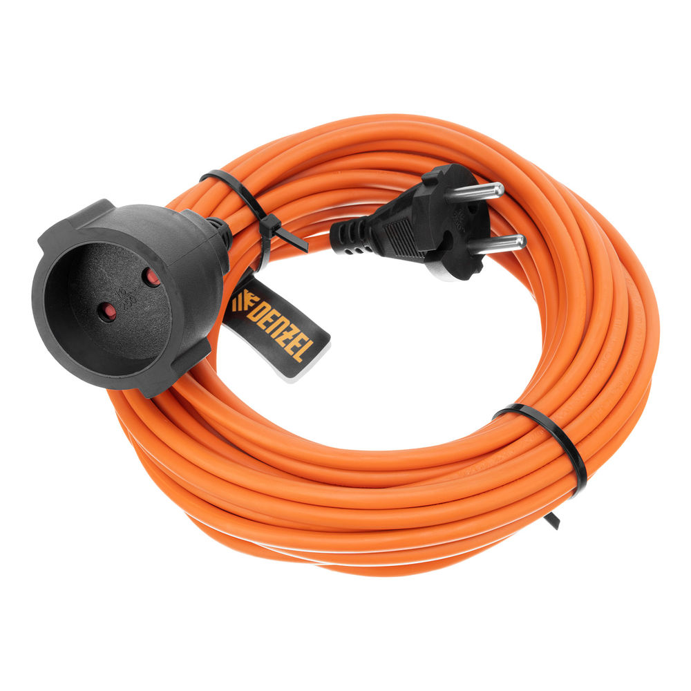 Удлинитель-шнур силовой Garden Series, б/з, ПВС, 10м, 1 розетка, 2 x 1,5 мм, Denzel (37403)