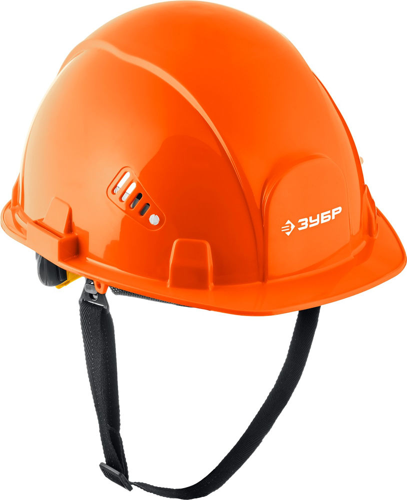 Каска защитная ФОРТ оранжевая, храповой механизм регулировки, универсальное крепление для наушников и щитков ЗУБР Профессионал 11094-1_z01