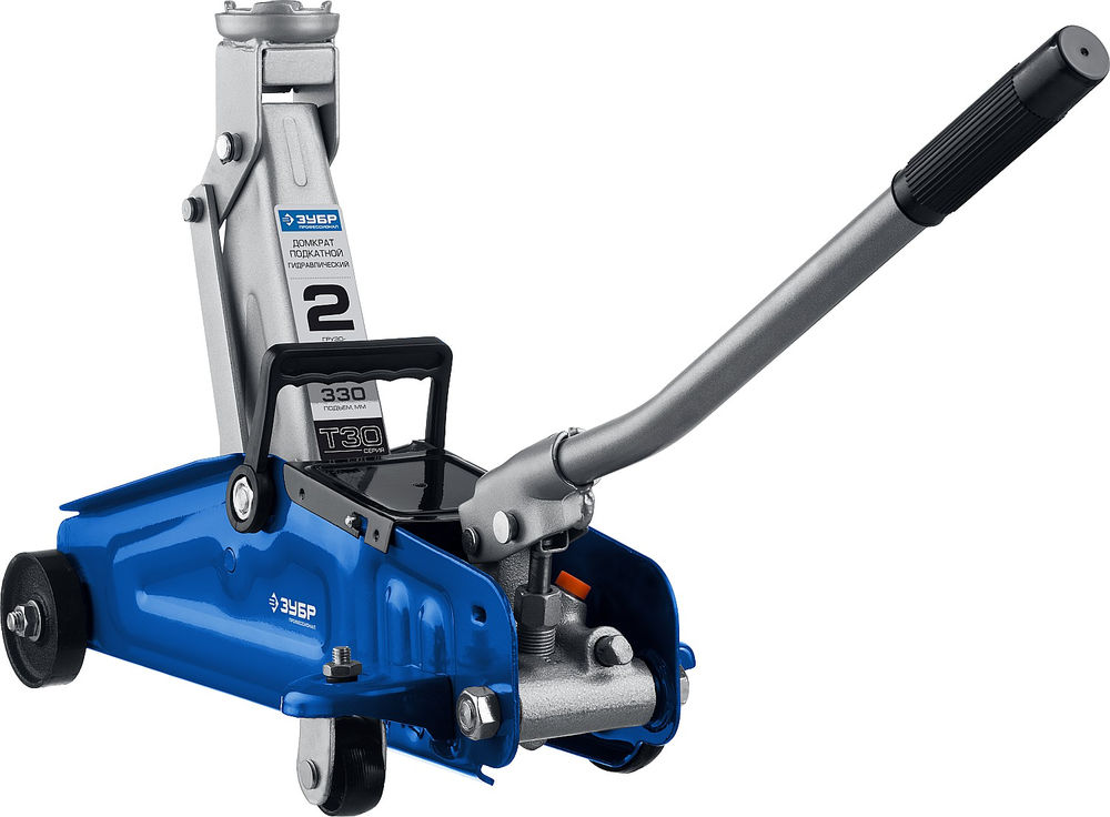 Подкатной гидравлический домкрат 2 т 135 - 330 мм Профессионал ЗУБР Т-30 43053-2