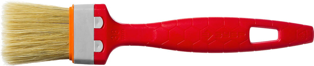 Кисть плоская 38 мм, 1.5, светлая натуральная щетина, пластмассовая ручка, все виды ЛКМ ЗУБР УНИВЕРСАЛ 01015-038