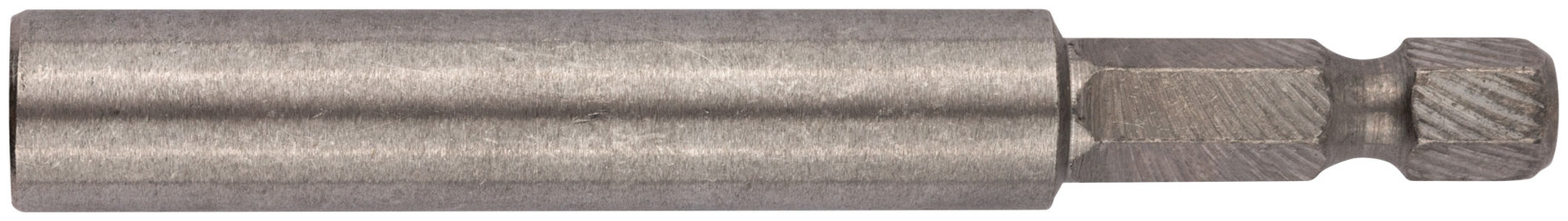 Адаптер для бит, магнитный фиксатор (с кольцом), цельнометаллический, нерж.сталь, Профи 75 мм (57617)