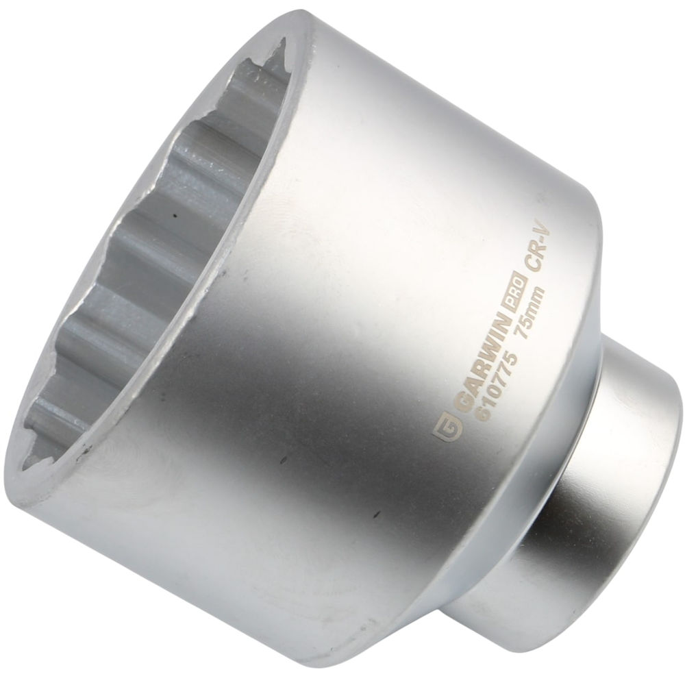 Головка, 1, 75 мм, торцевая, 12-гранная, GARWIN PRO, 610775-75