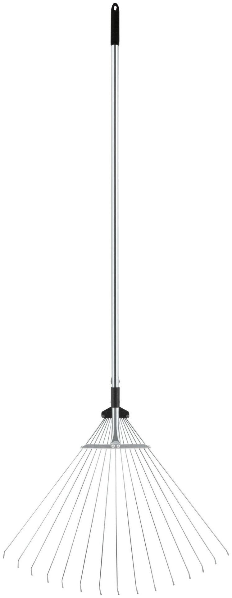 Грабли веерные регулируемые телескопические, 15 зубьев, 180-630 мм, длина 1200-1540 мм (77007)