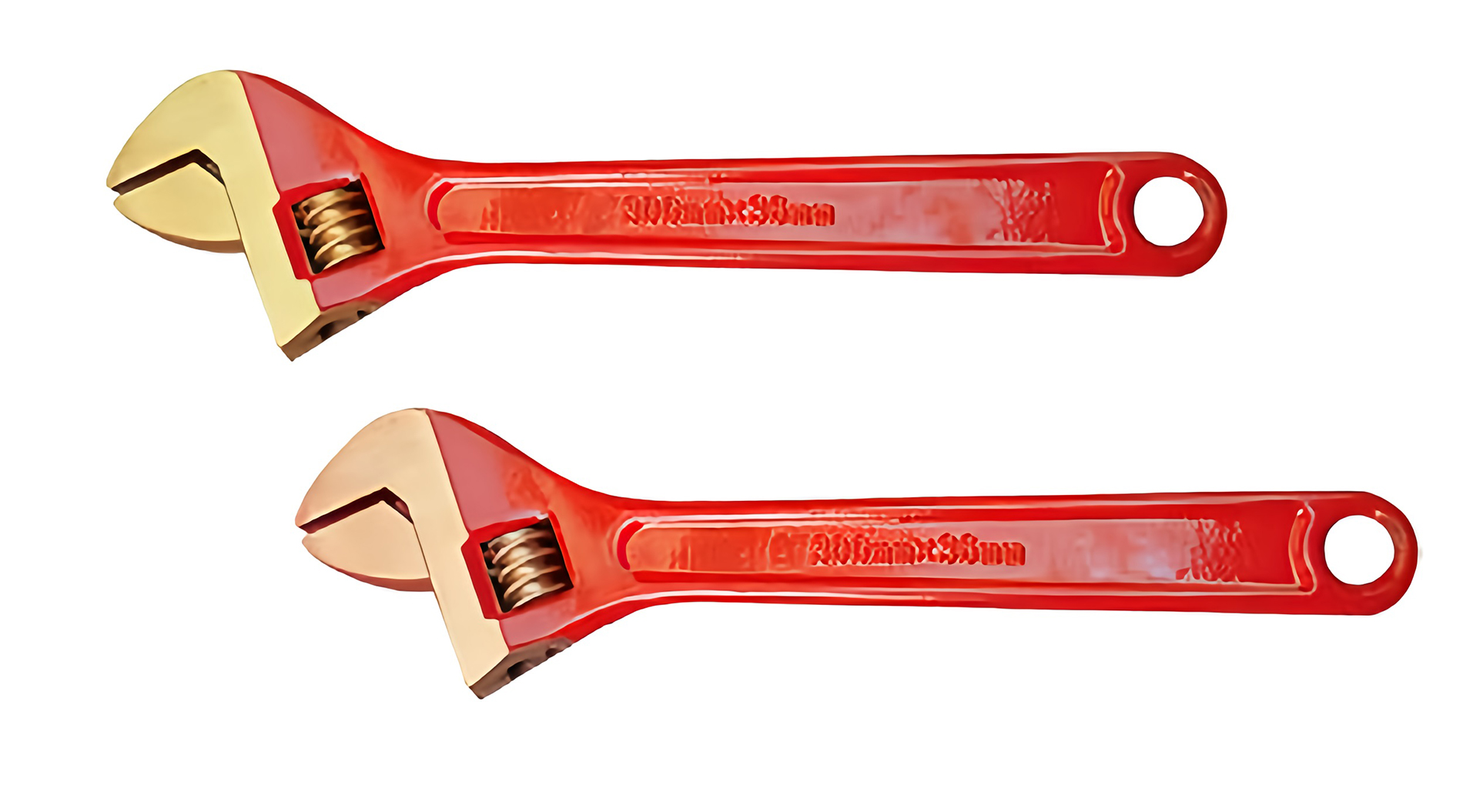 Ключ гаечный разводной шведский с окрашенной.рук. (захват 36мм) искробезопасный сплав AlCu 125B-1010, HORTZ