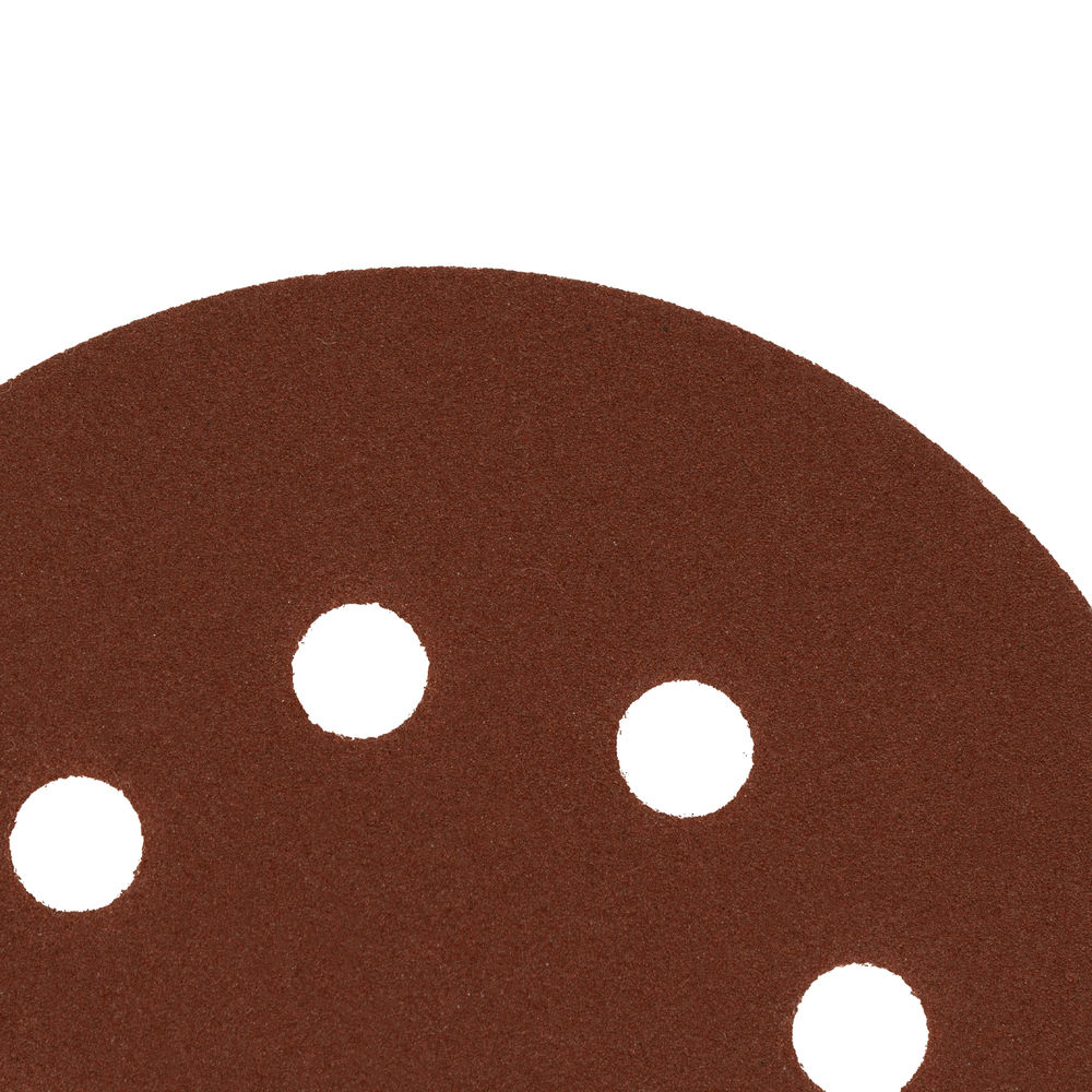 Круг абразивный на ворсовой подложке под липучку, перфорированный, P 150, 125 мм, 5 шт Сибртех (738077)