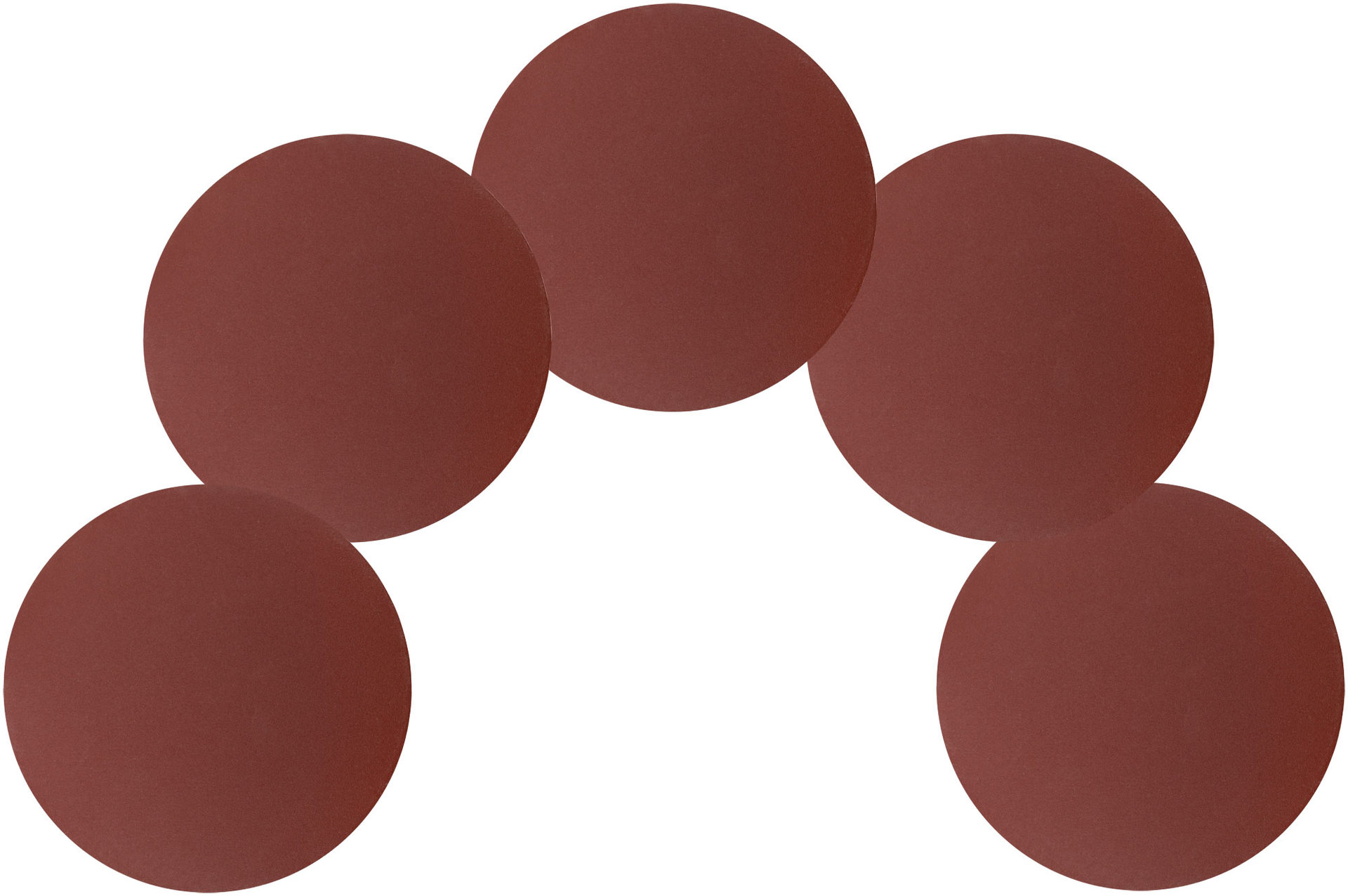 Круги шлифовальные сплошные (липучка), алюминий-оксидные, 125 мм, 5 шт. Р 320 (39780)