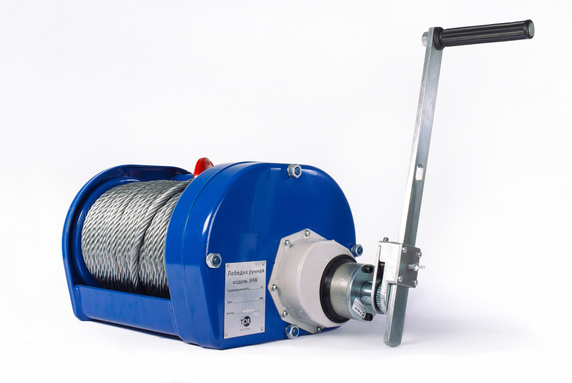 Лебедка ручная TOR ЛТ-3 (JHW) г/п 3,0 т длина троса 40 м (11331)
