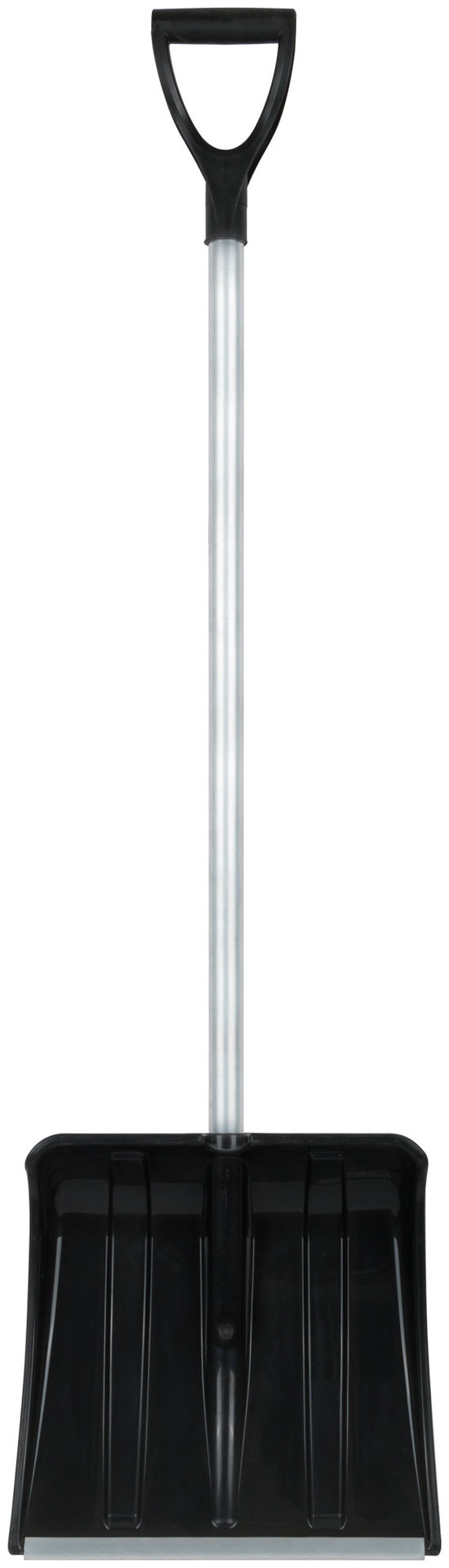 Лопата для уборки снега SnowКРИСТАЛЛ пластиковая, алюминиевый черенок 365х380x1330 мм (68102)