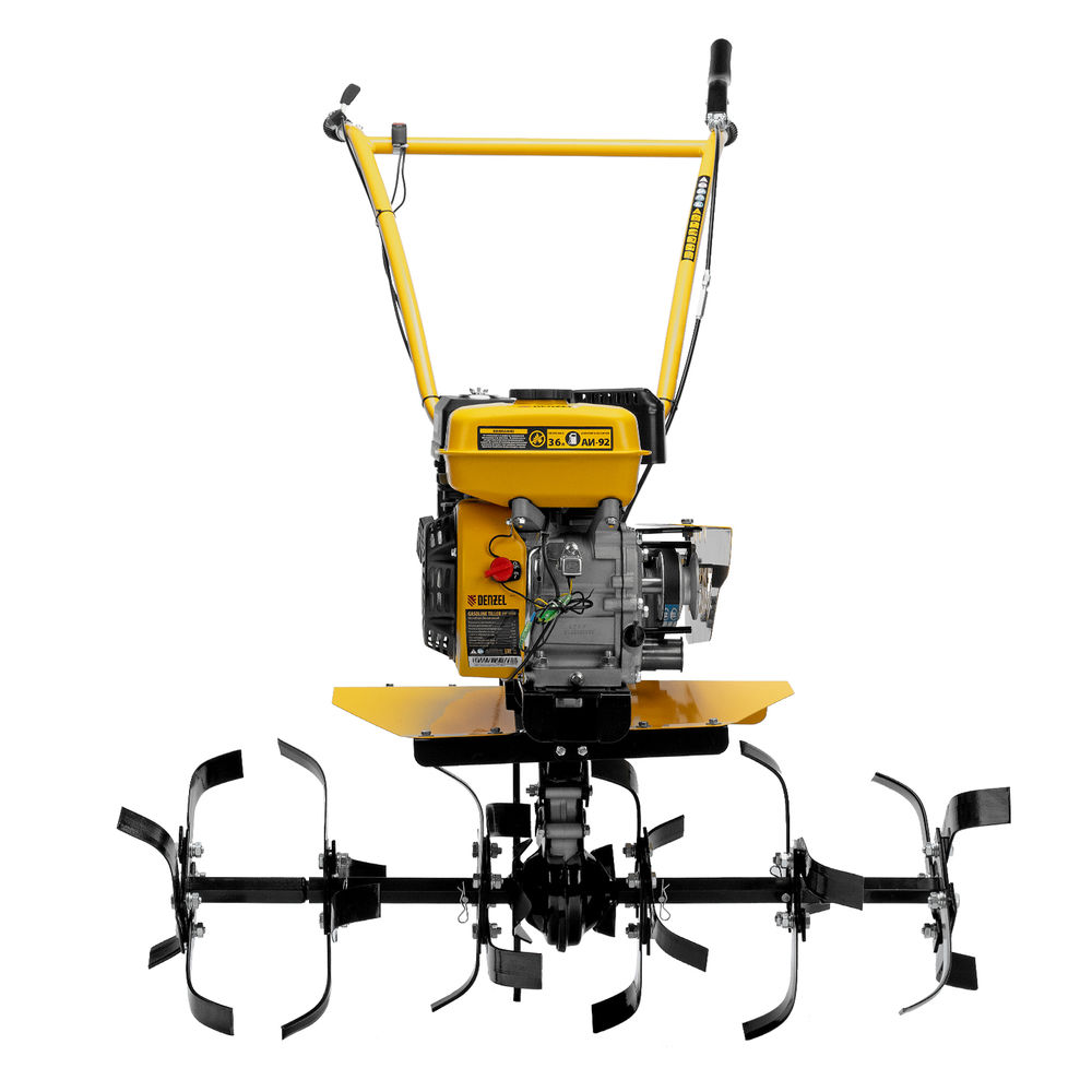 Мотоблок DPT-170SB, 7 л.с., ремен.сцеп, фрез 3х4, ШОМ, без колес, передачи 2В/1Н Denzel (56451)