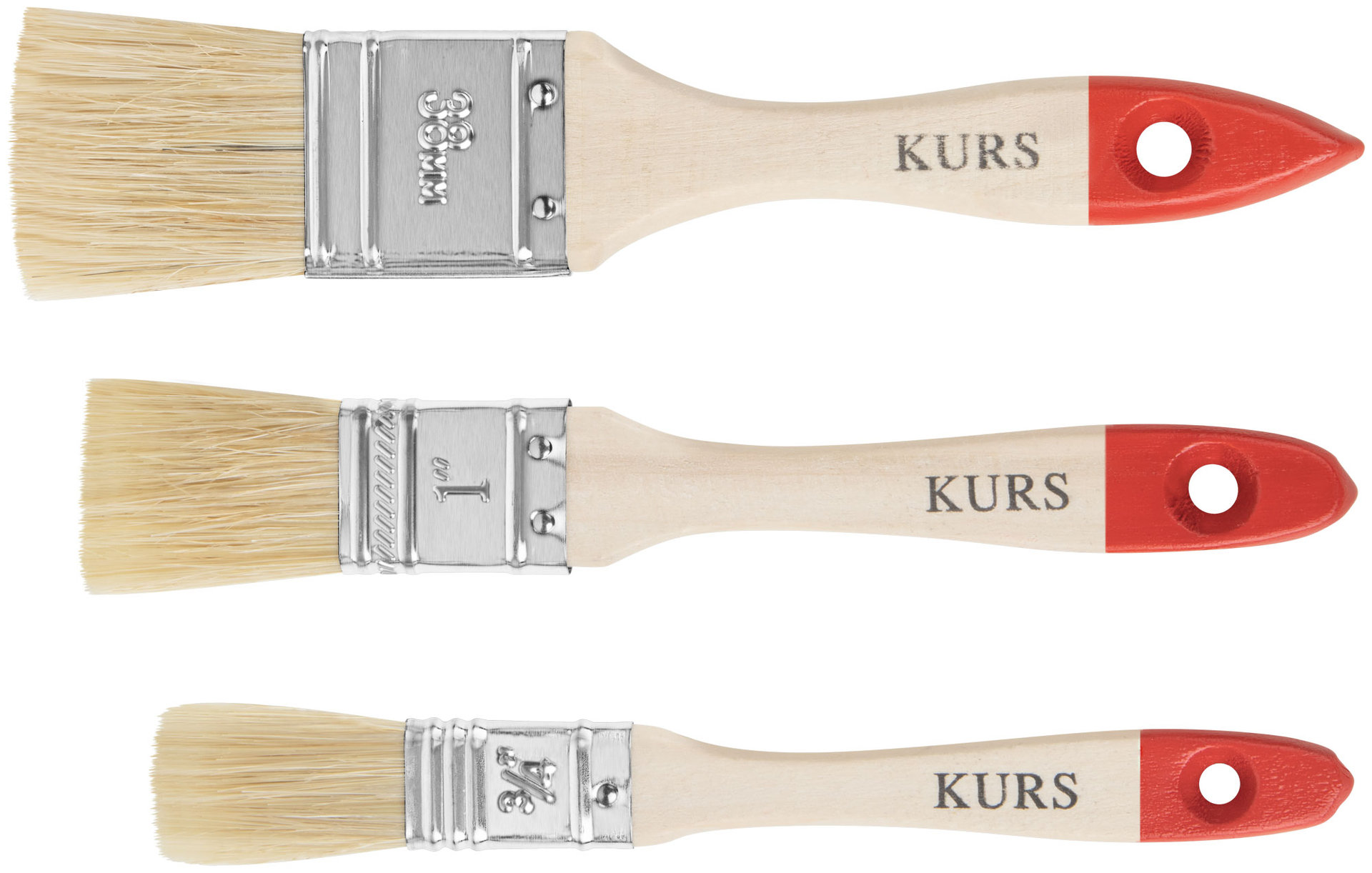 Набор кистей Оптима 3 шт. (19, 25, 38 мм)