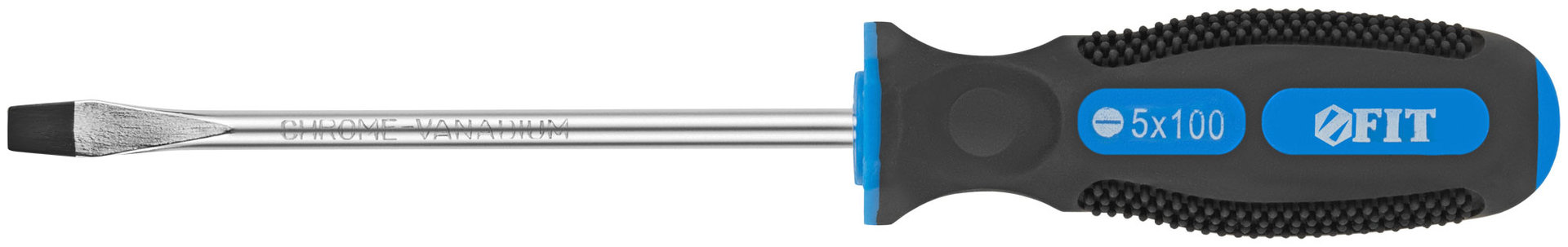 Отвертка Универсал, CrV сталь, прорезиненная ручка 5х100 мм SL (55136)