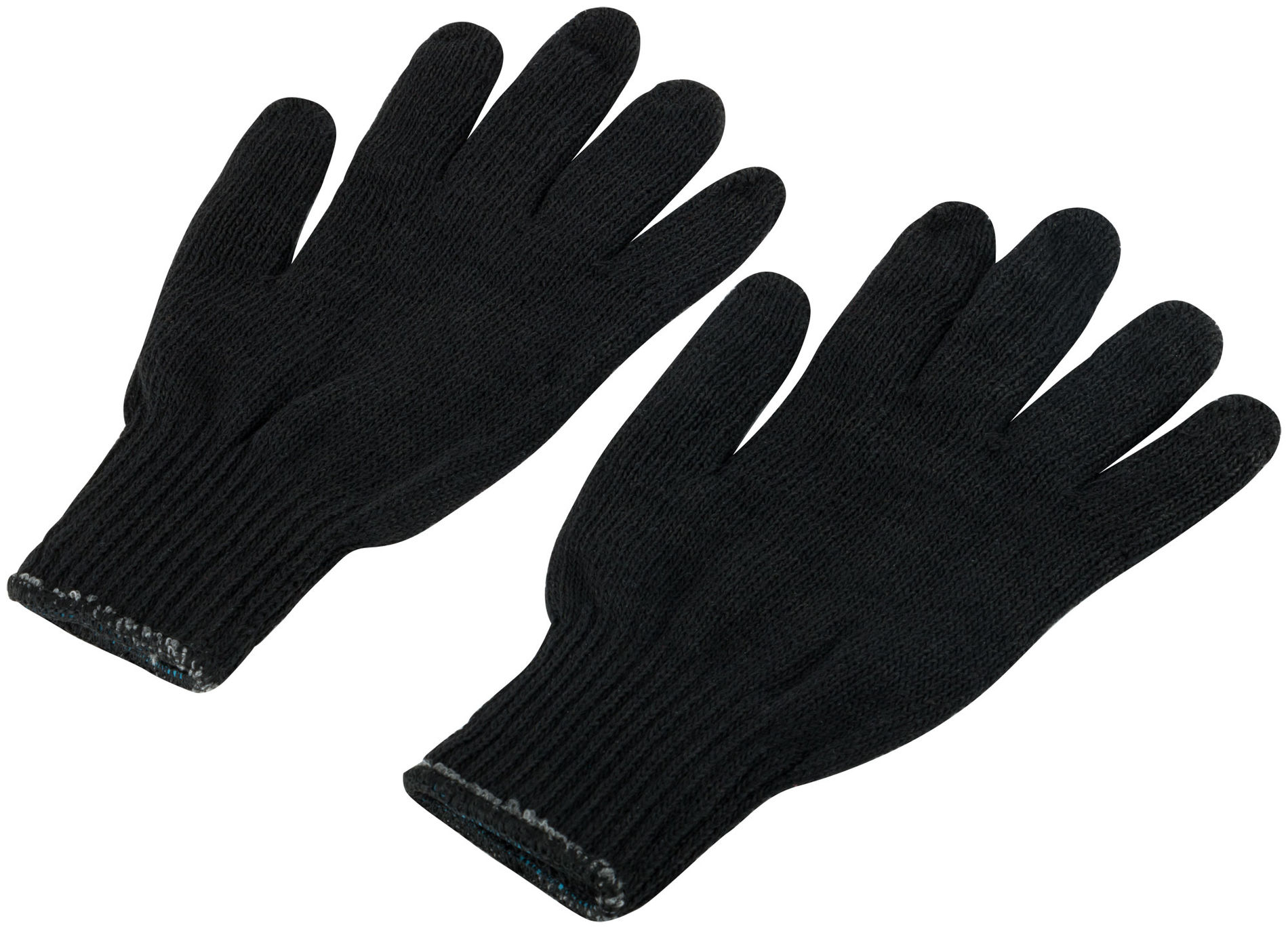 Перчатки вязаные утепленные, полушерстяные, двойной вязки (3 нити) (12500)