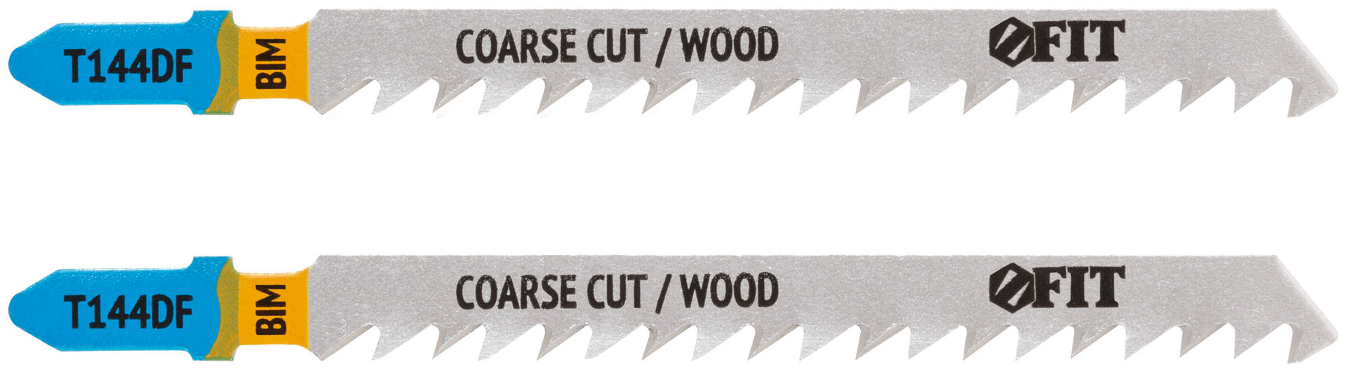 Полотна по дереву, Bimetal, разведенные, шлифованные зубья, 100/74/4 мм (Т144DF), 2 шт. (40891)