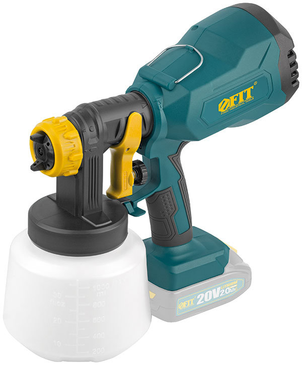 Распылитель Акк. 20 В; 1,8 / 2,5 мм; 1000 мл; 70 DIN/сек; 700 мл/мин; HVLP; коробка (79926)