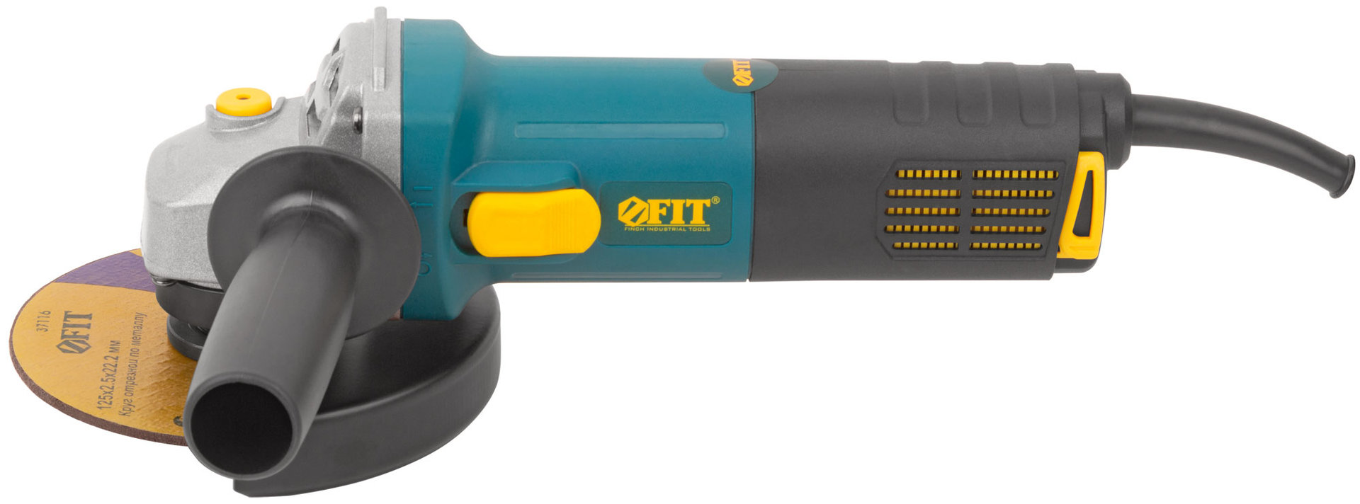 Шлифмашина угловая 900 Вт; 11000 об/мин; КлК 125 мм; 1,9 кг; армир. ротор; мал.; рез. накл.; коробка (80315)