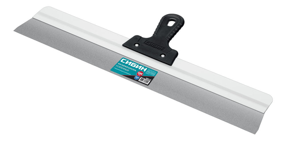 Усиленный фасадный нержавеющий шпатель 600 мм алюминиевая направляющая 1к ручка СИБИН 10083-60