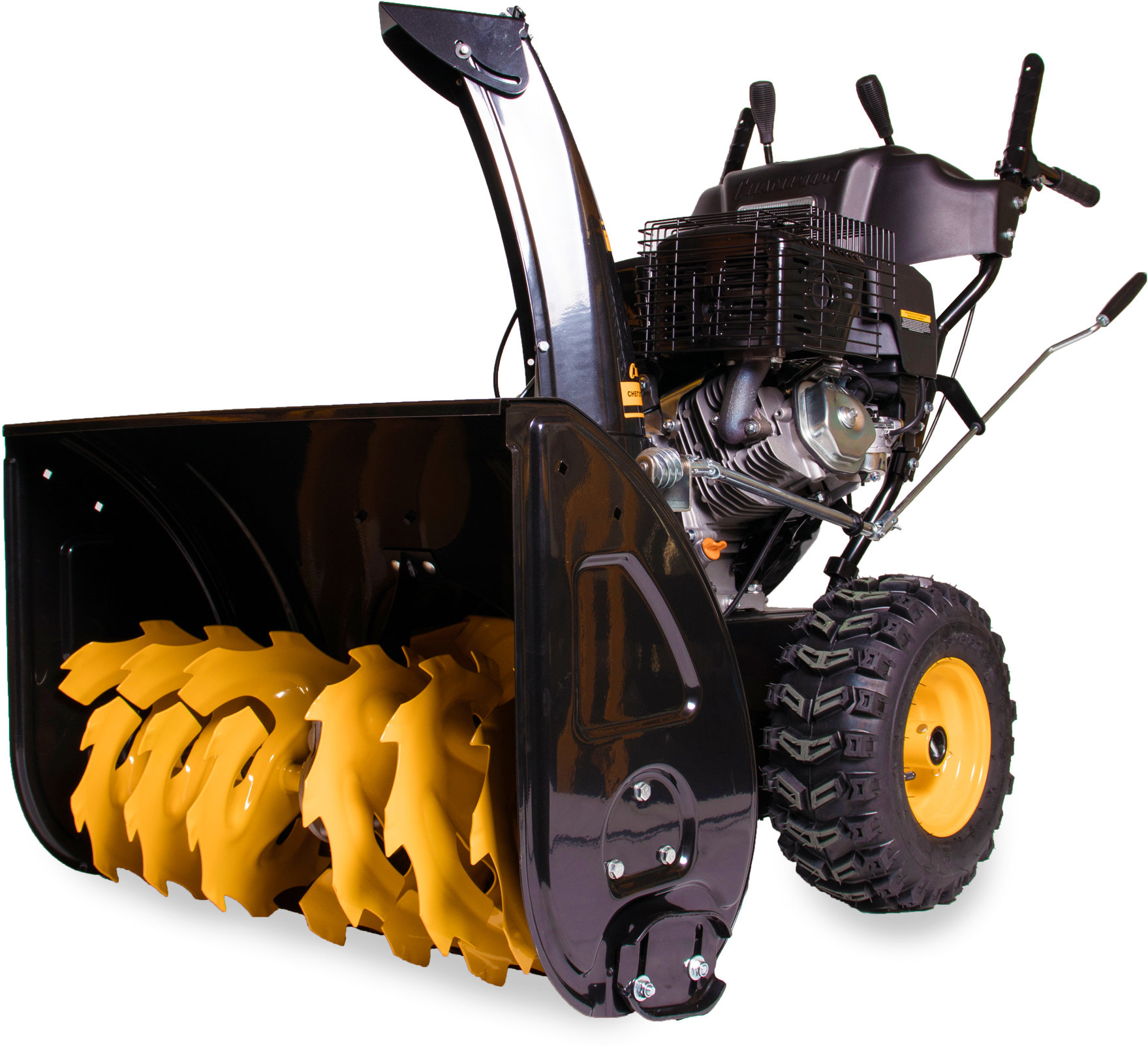 Снегоотбрасыватель CHAMPION ST1376E ( PRO, 13лс76см6F/2 колеса6,5л121,5кг эл.стартер,фара,обогрев ру (ST1376E)