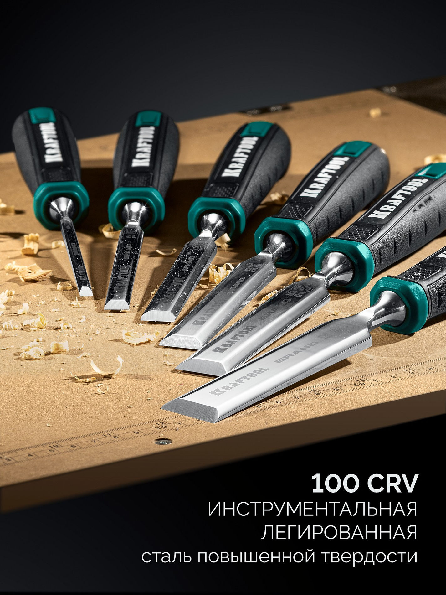 Стамеска-долото GRAND с двухкомпонентной рукояткой, 20 мм KRAFTOOL 1818-20