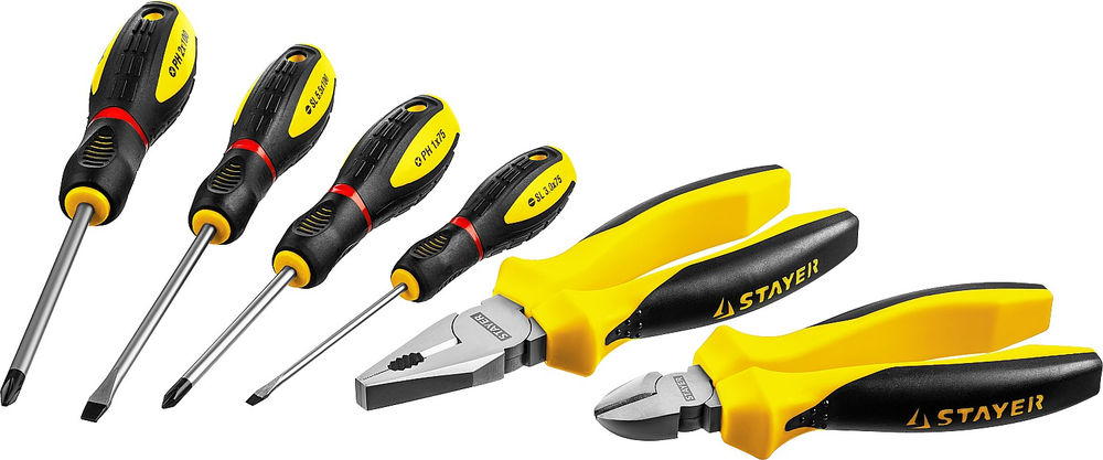 Набор губцевого инструмента Hercules, 6 предм. STAYER 2202-H6