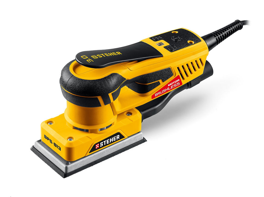 Машина плоскошлифовальная бесщеточная 81х133 мм, 300 Вт, 3 мм STEHER BPS-813