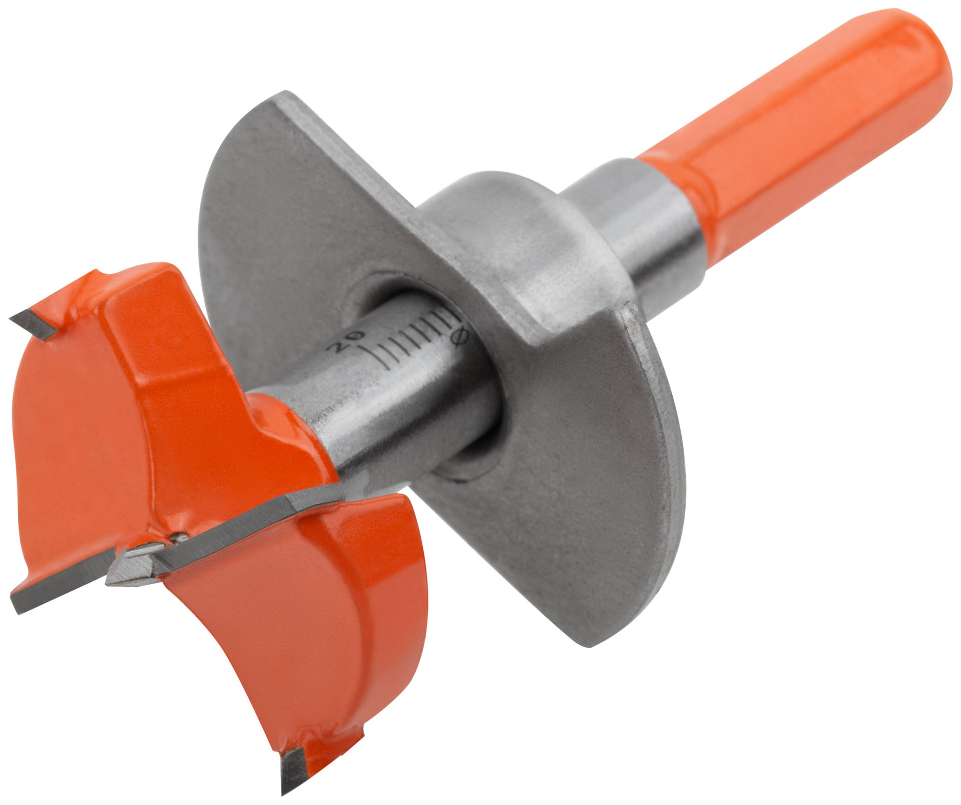 Сверло Форстнера (фреза) с карбидными вставками и ограничителем глубины 35 мм (36517)