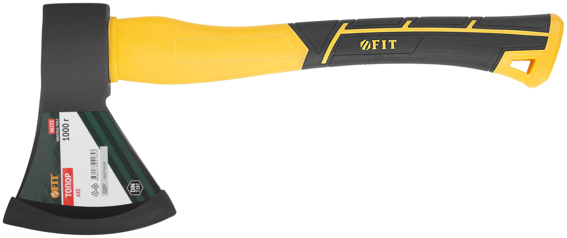 Топор кованая усиленная сталь, усиленная фиберглассовая ручка 1000 гр.