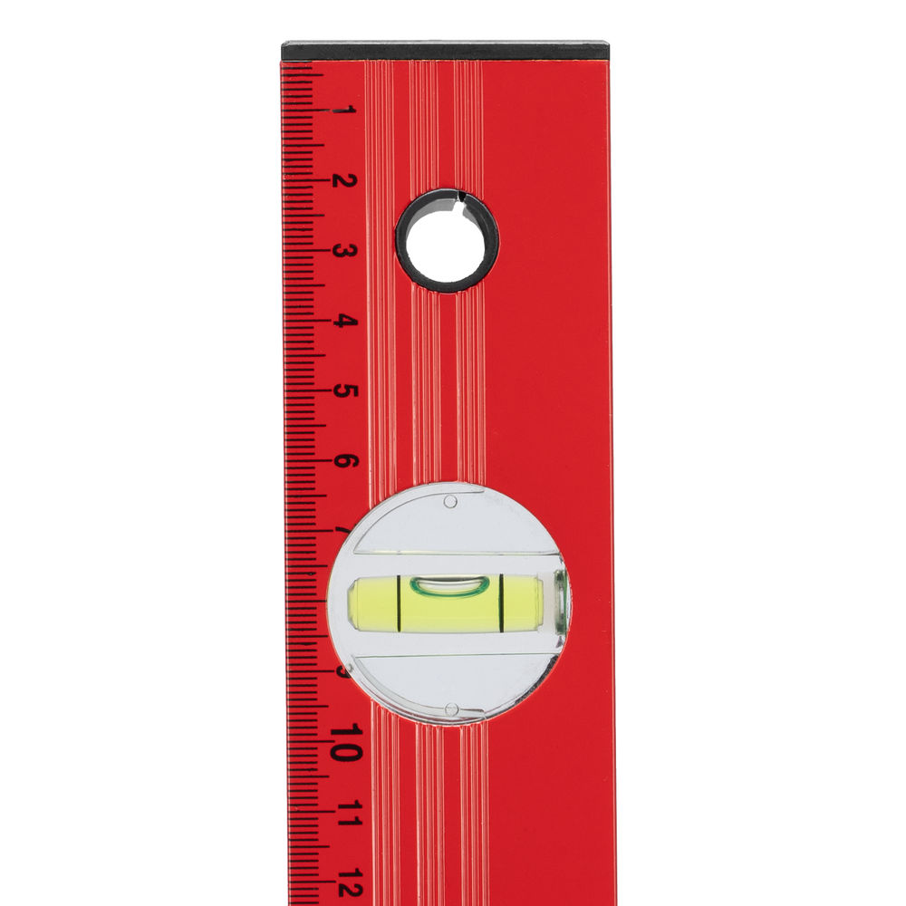 Уровень алюминиевый, 1500 мм, 3 глазка, красный, линейка Matrix (33235)