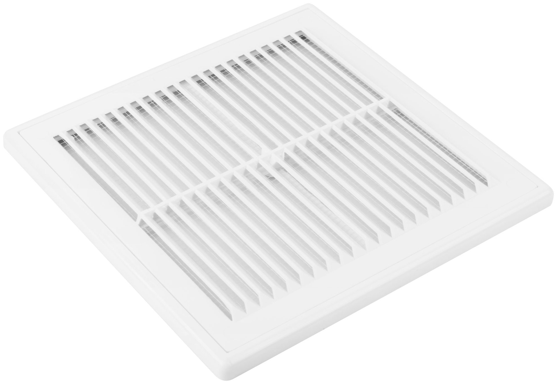Вентиляционная решетка, пластиковая, 210 х 210 мм, съемная, с сеткой (75032)