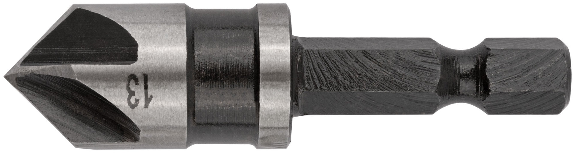 Зенкер конический, легированная сталь, хвостовик под биту, 13 мм (36445)