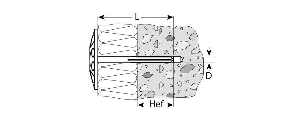 Дюбель для изоляционных материалов 10?110 мм пластиковый стержень 100 шт ЗУБР 4-301505-10-110