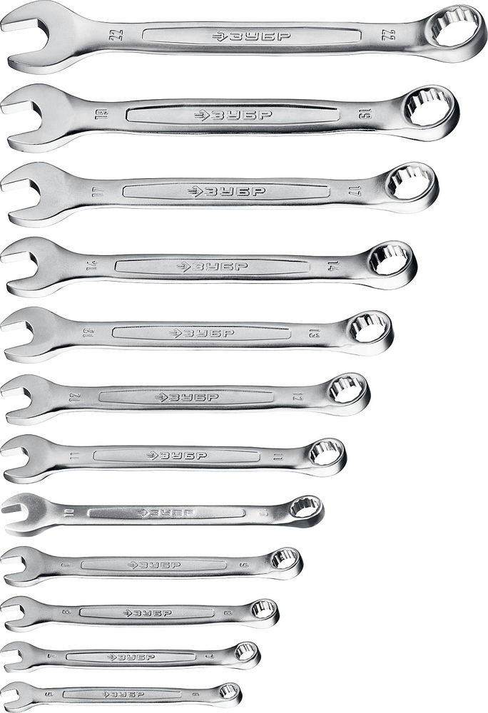 Набор ключей гаечных комбинированных 12 шт 6-22 мм Профессионал ЗУБР 27088-H12