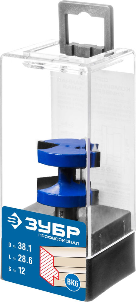 Фреза пазо-шиповая наборная 38.1?28.6 мм хвостовик 12 мм ЗУБР Профессионал 28731-38.1-2