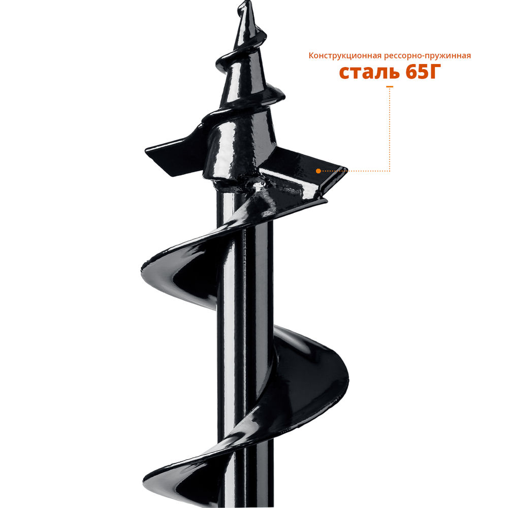 Шнек для мотобуров d 100 мм грунт ЗУБР 7051-10