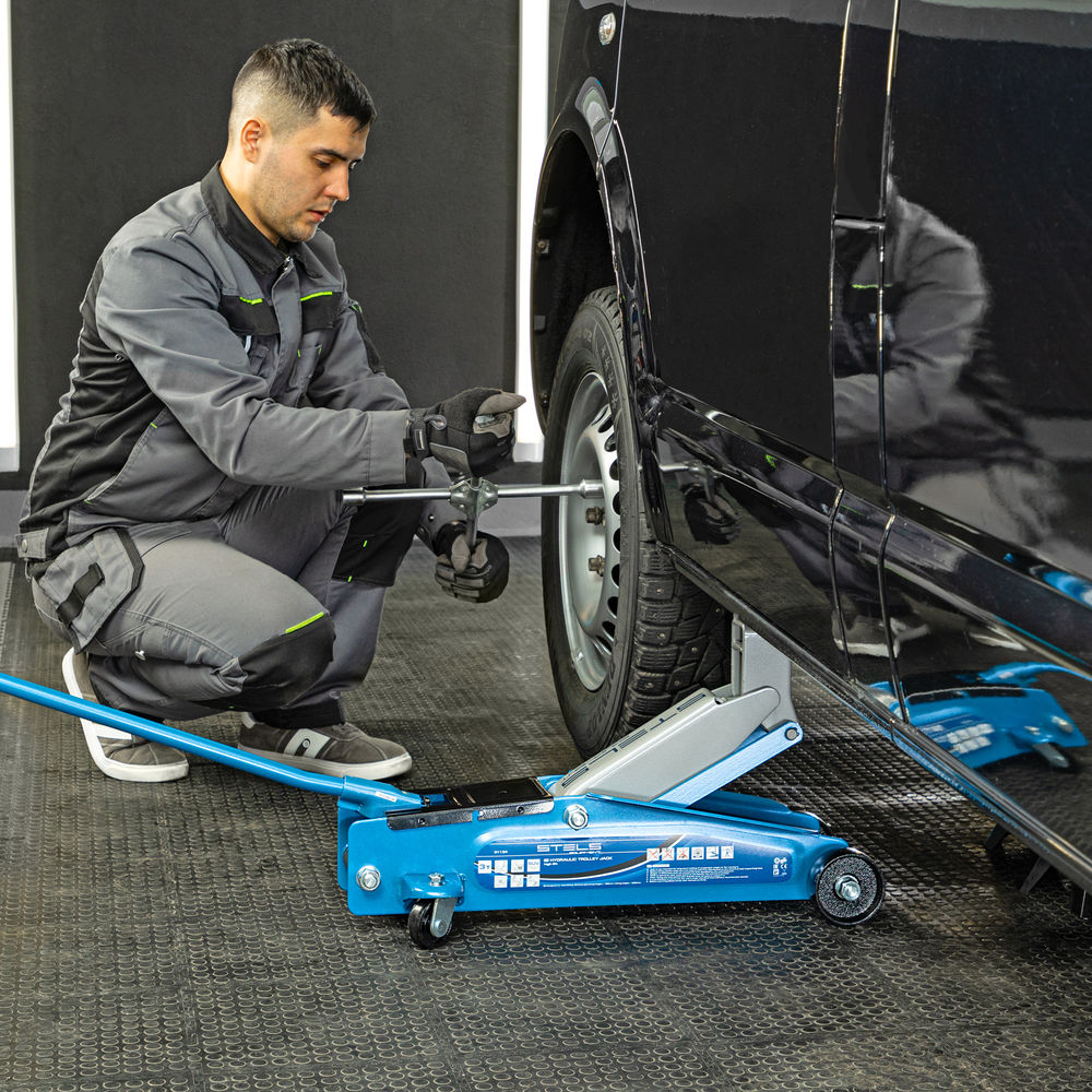 Домкрат гидравлический подкатной, высокий подъем, 3т, SUV, 190-535 мм Stels