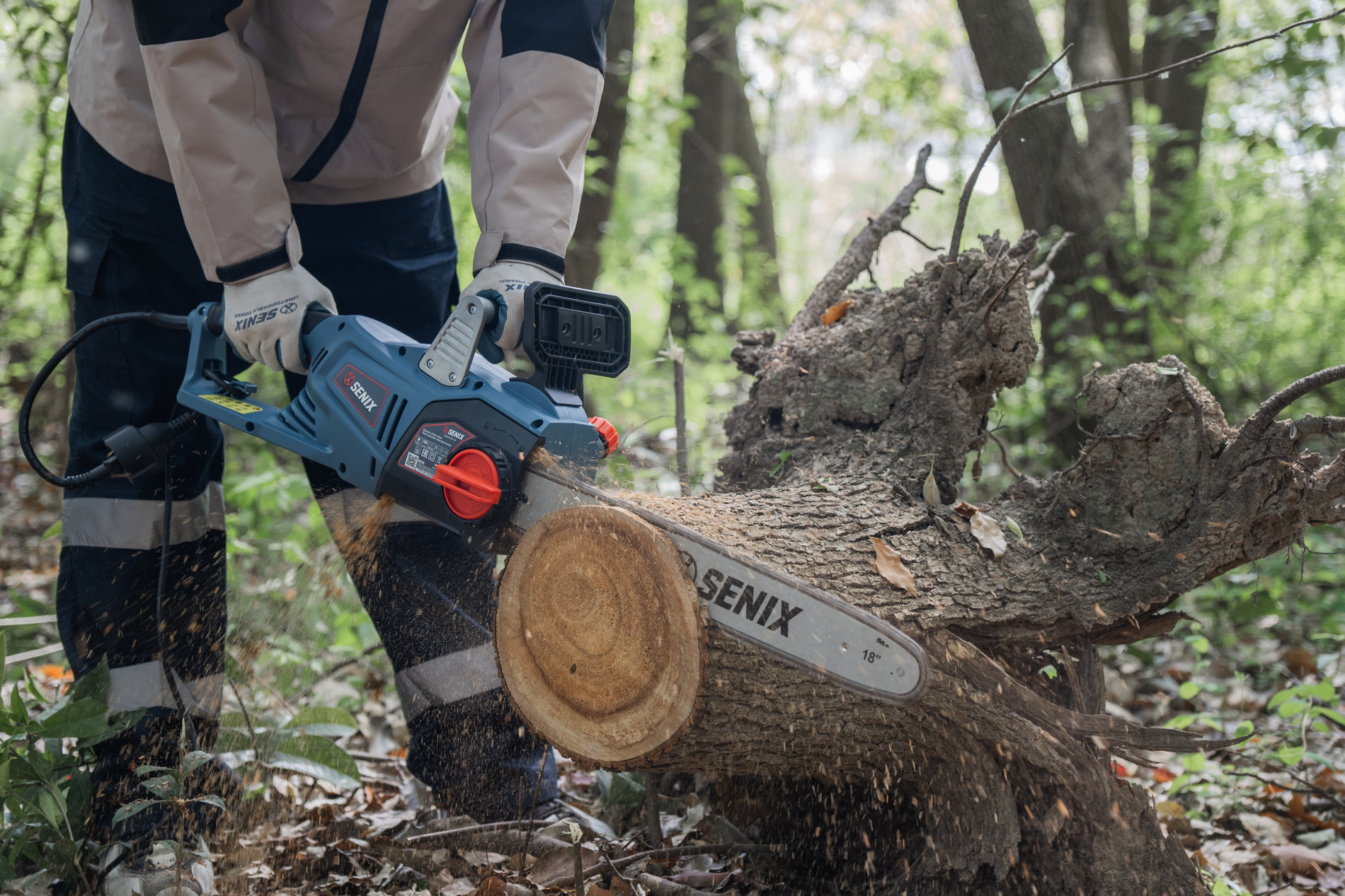 Электрическая цепная продольное исполнение пила 2400Вт, 47,5 (18)