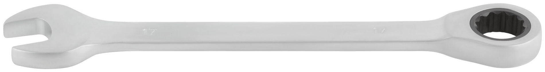 Ключ комбинированный трещоточный, CrV реверсивный механизм 17 мм (63467)