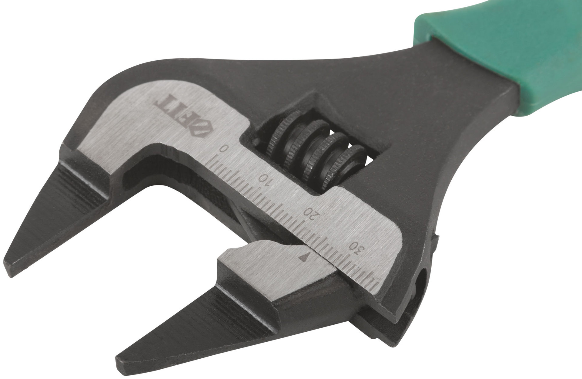 Ключ разводной Карат, CrV, обточенные узкие губки, шкала, увелич.захват, прорезин.ручка 200 мм ( 39 мм )