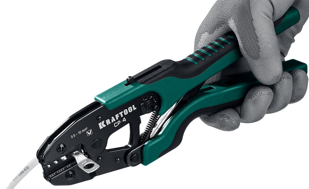 Пресс-клещи 0.5–10 мм? CP-4 для медных наконечников и гильз KRAFTOOL 45461-4