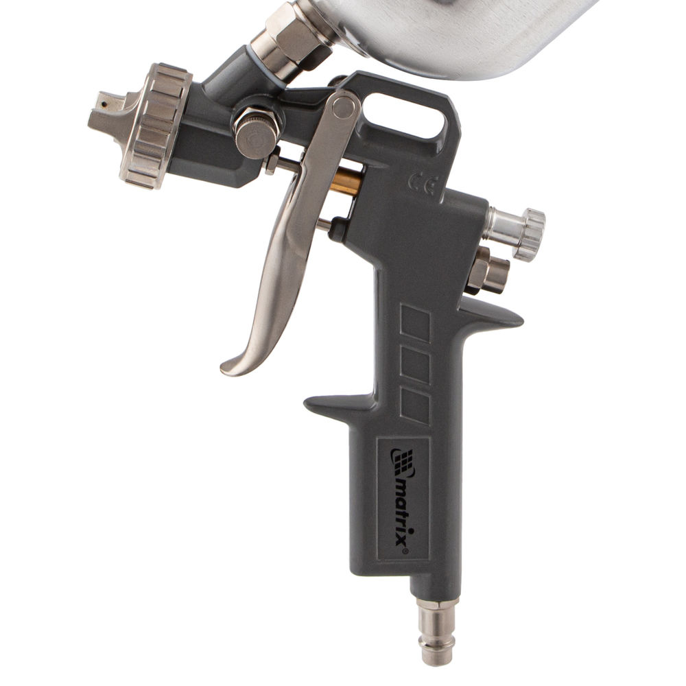 Краскораспылитель пневматический с верхним бачком V 1, 0 л, сопло D 1.2, 1.5 и 1.8 мм Matrix (57315)