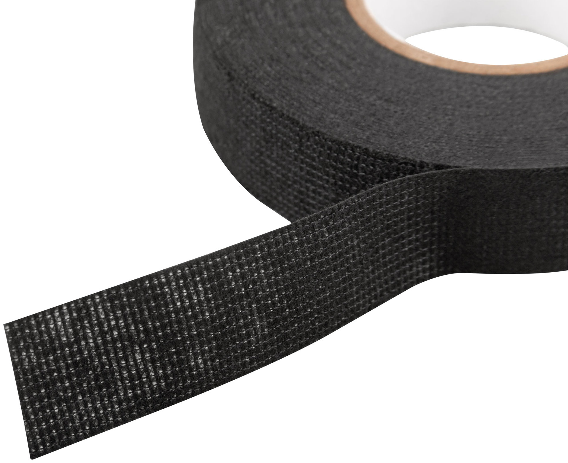 Лента тканевая на флисовой основе ( ПЭТ ) 19 мм х 0,3 мм х 15 м ( черная ) (11038)