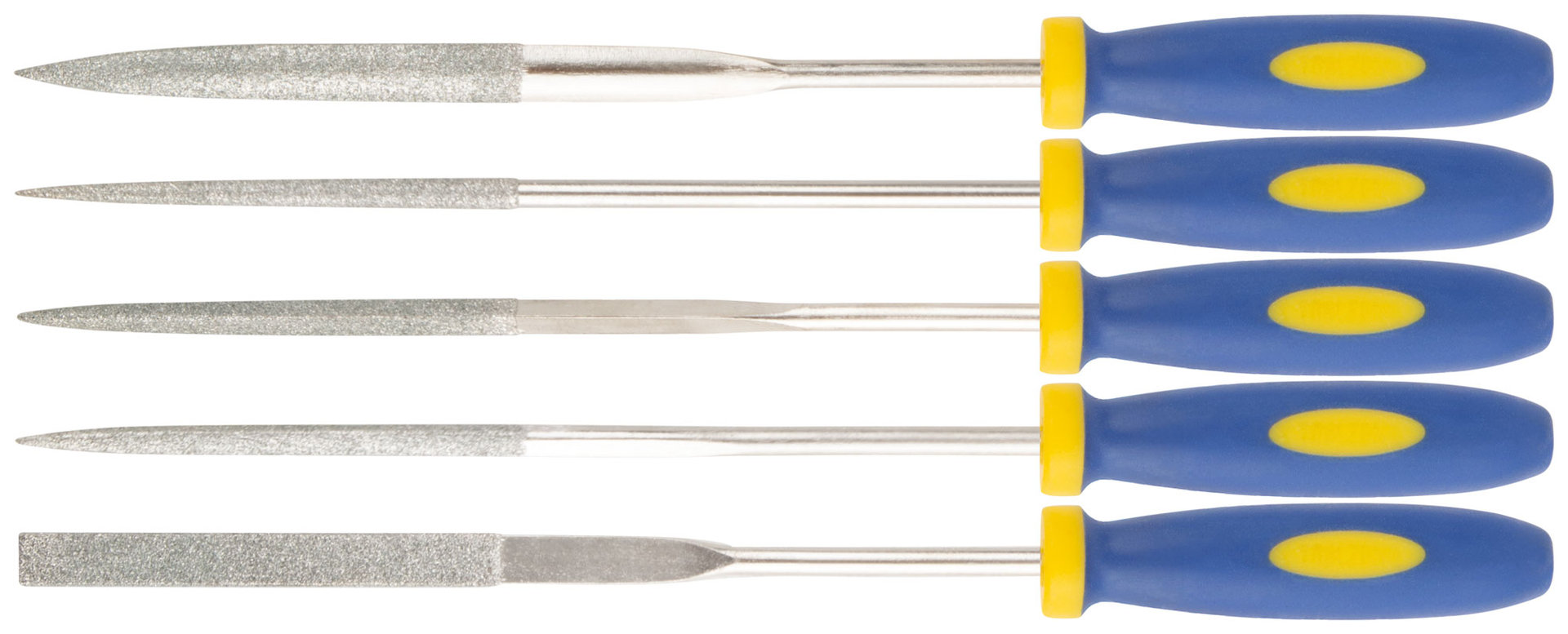 Надфили алмазные, мягкая ручка, 3х140/50 мм, 5 шт. (42173)