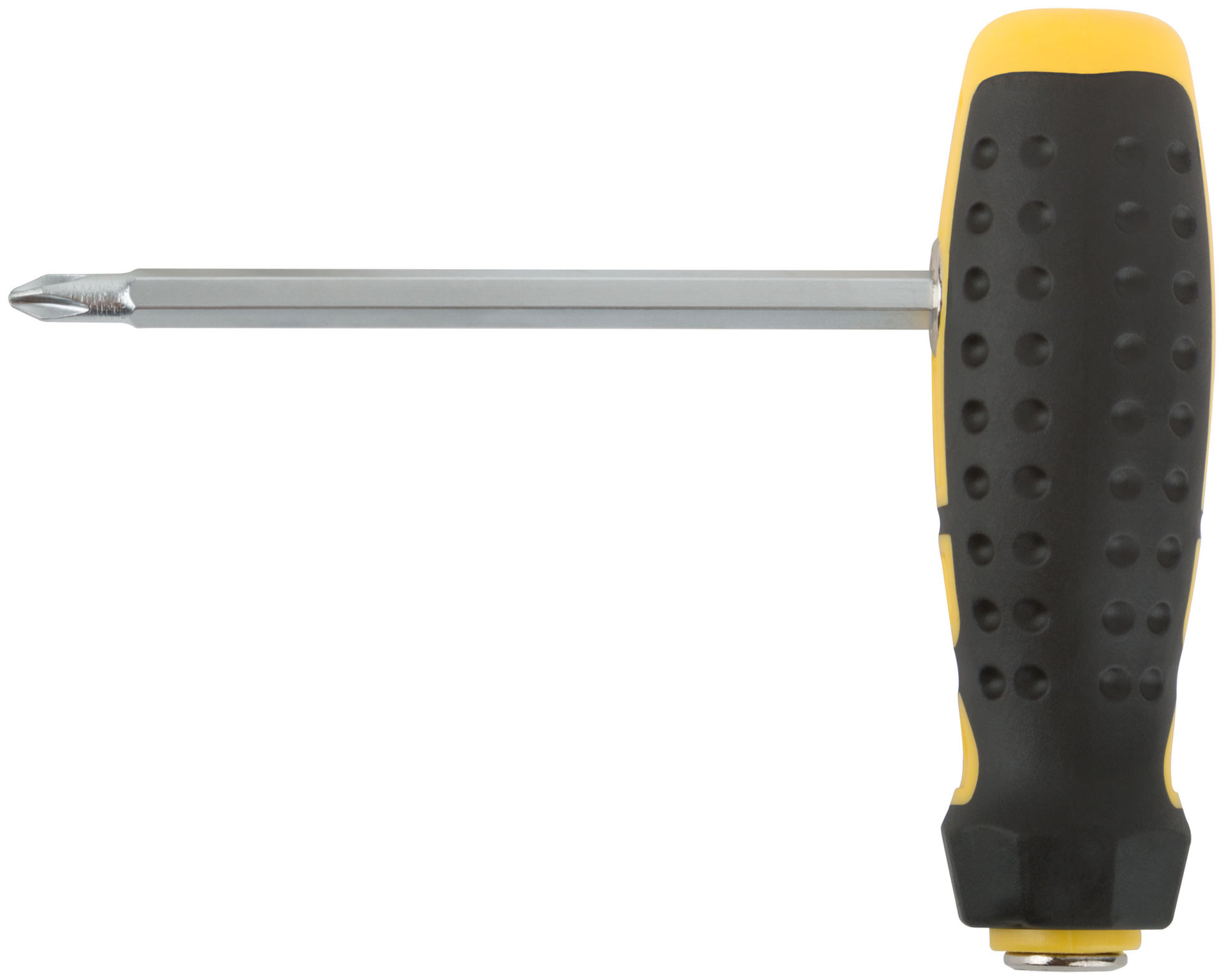 Отвертка с переставным жалом Профи, прямая и Т-обр., CrV сталь, прорезин.ручка, 6х130 мм РН2/SL6 (56230)